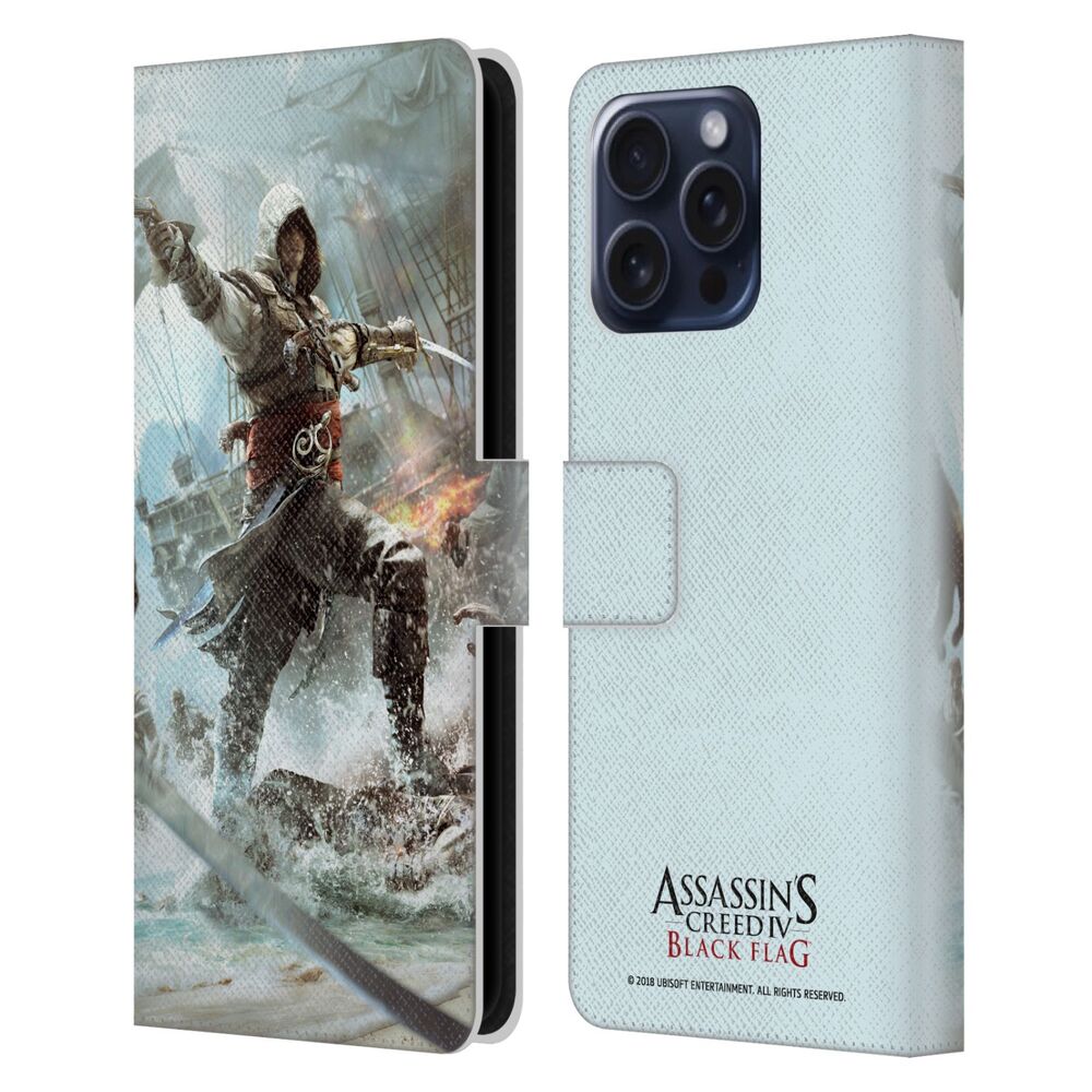 ASSASSINS CREED アサシンクリード - Black Flag Key Art / Edward on Shore 2 レザー手帳型 / Apple iPhoneケース - PGS